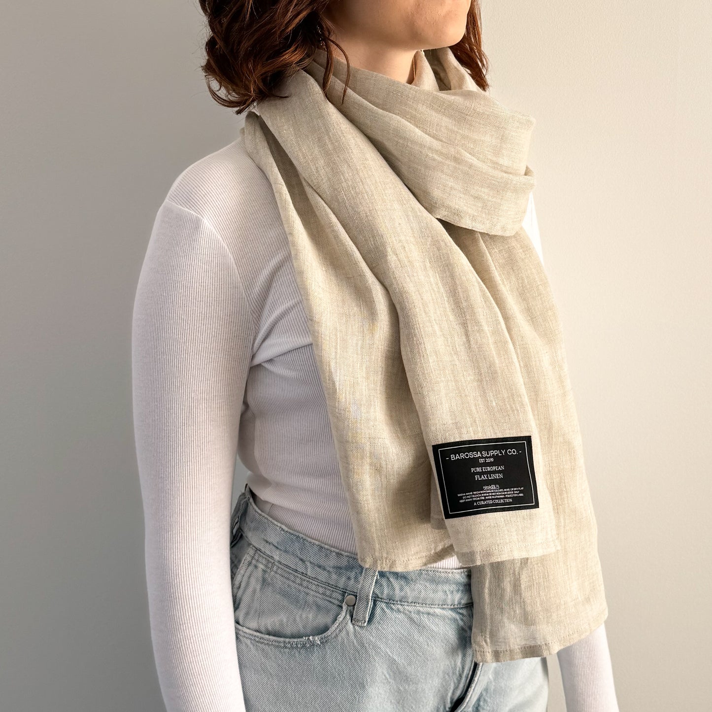 Natural - Linen Scarf
