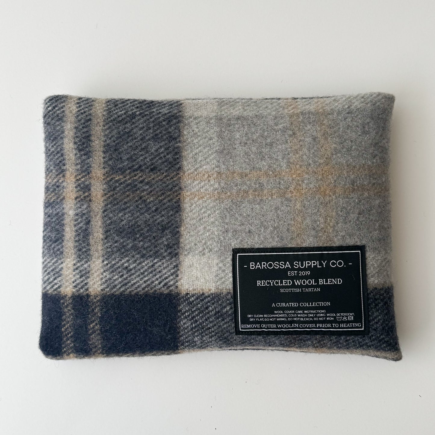 Recycled Wool Blend Scottish Tartan Heat Pack - Bannockbane Silver