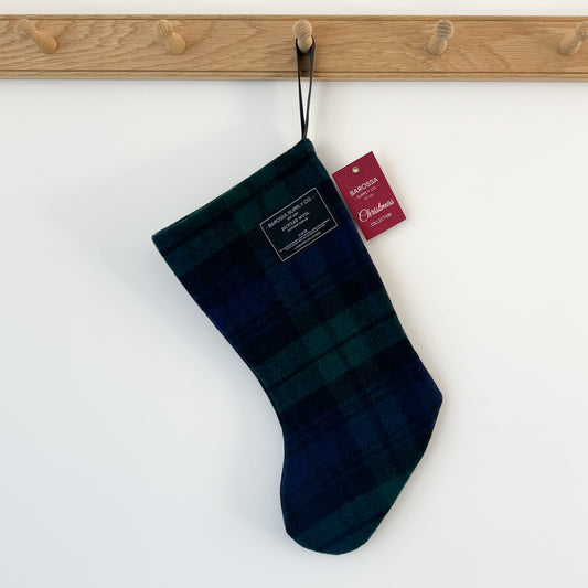 Black Watch - Recycled Wool Christmas Stocking
