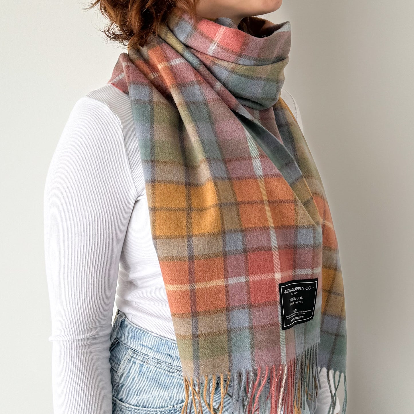 Buchanan Antique - Scottish Tartan Lambswool Wide Scarf
