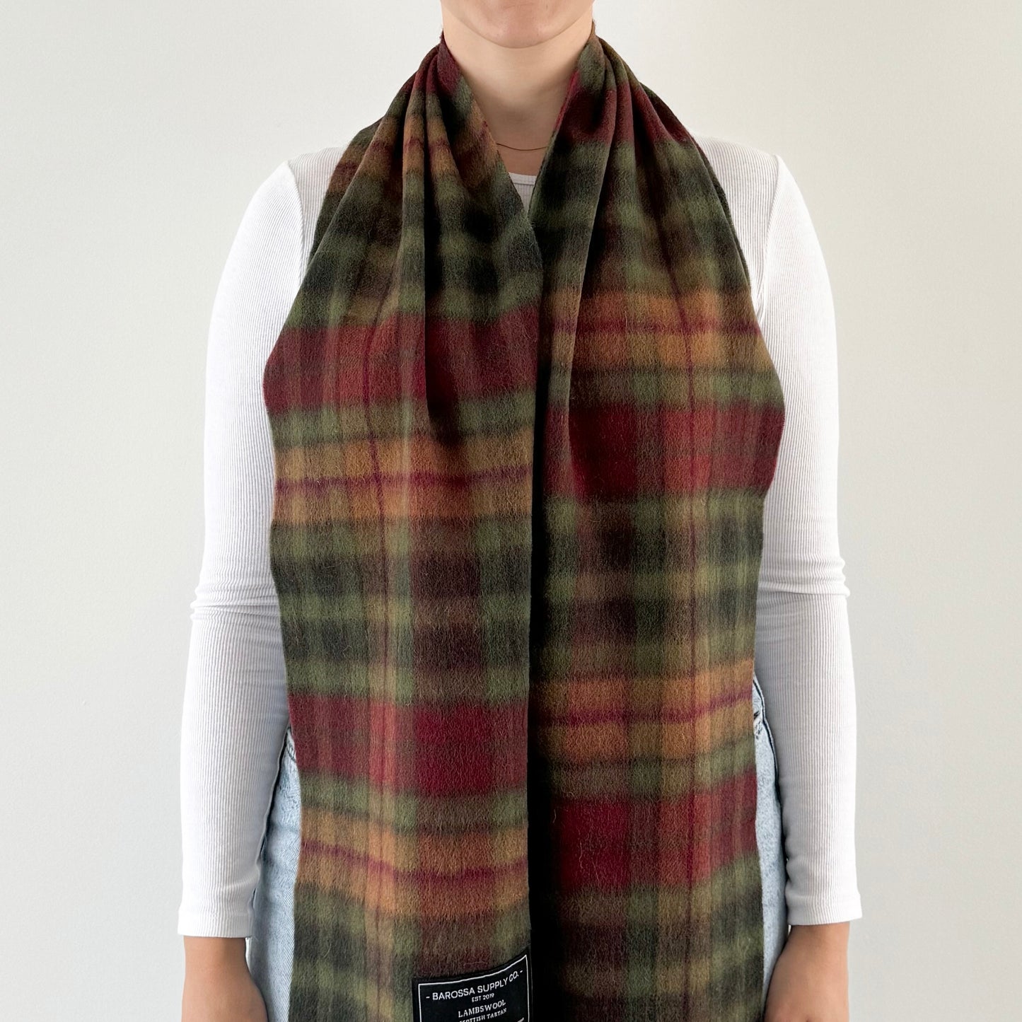 Buchanan Autumn- Scottish Tartan Lambswool Scarf