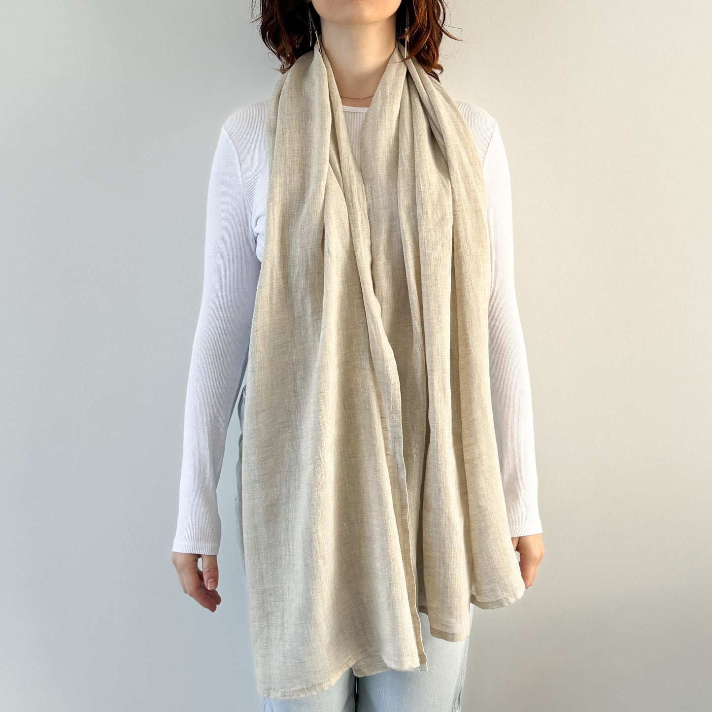 Natural - Linen Scarf