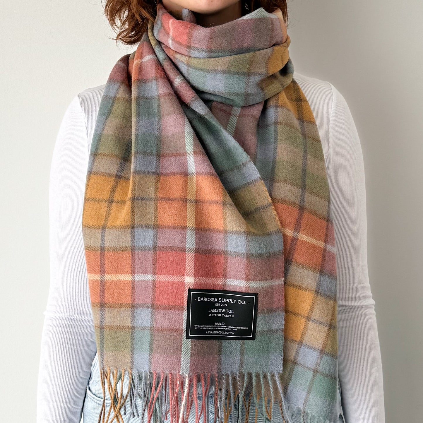 Buchanan Antique - Scottish Tartan Lambswool Wide Scarf