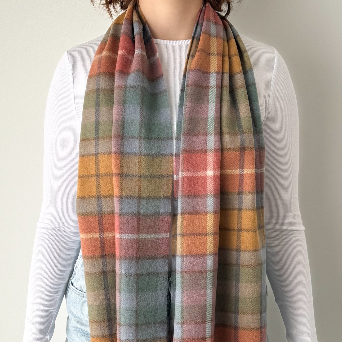 Buchanan Antique - Scottish Tartan Lambswool Wide Scarf