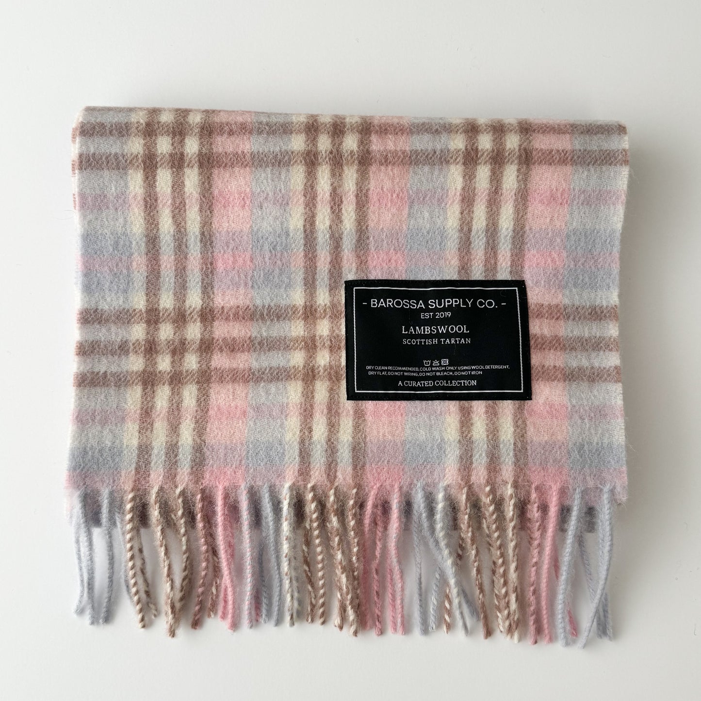 Gingham Pinks - Scottish Tartan Lambswool Scarf