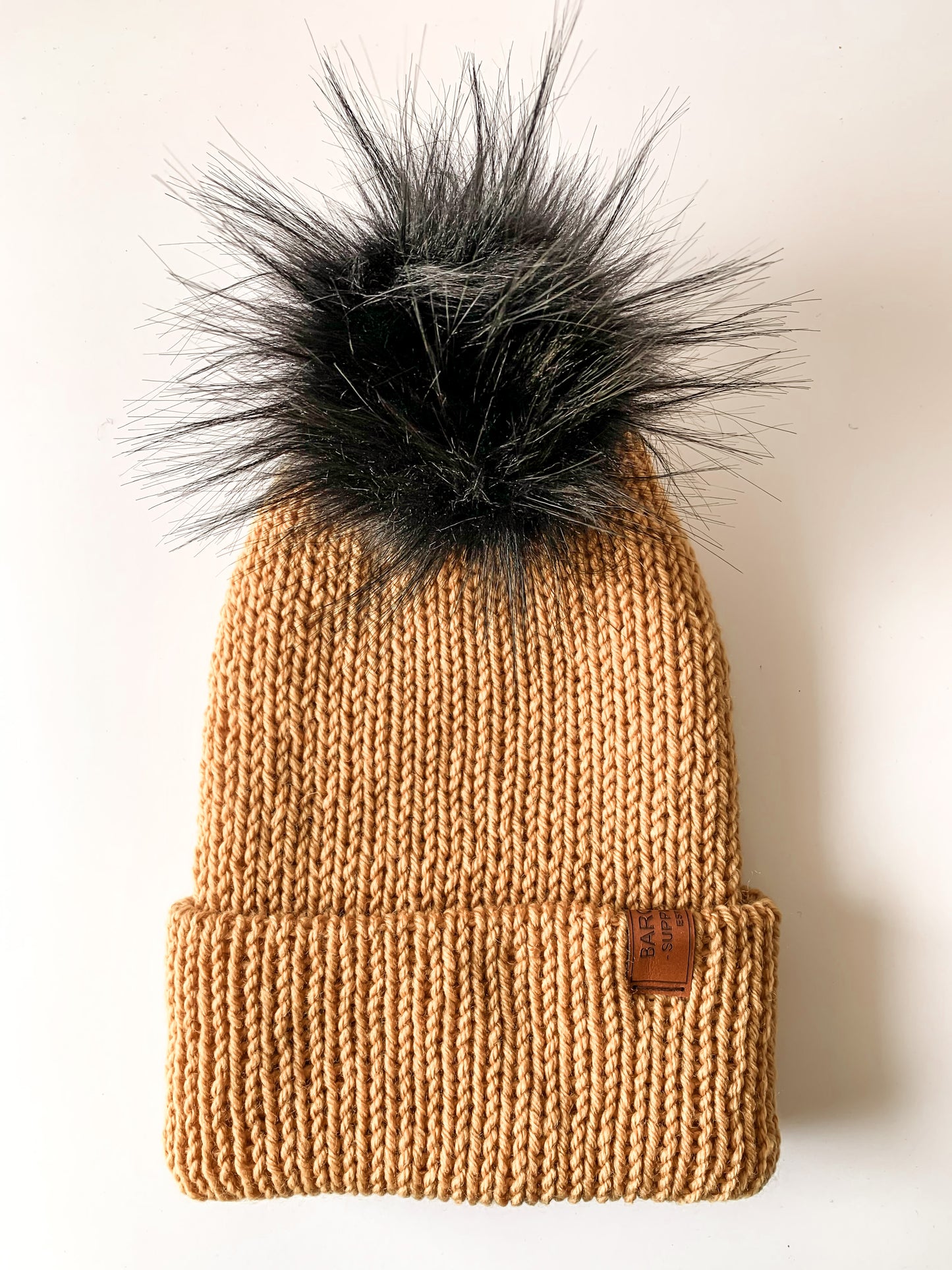 Double Knit Pom Pom Beanie - Wool Blend
