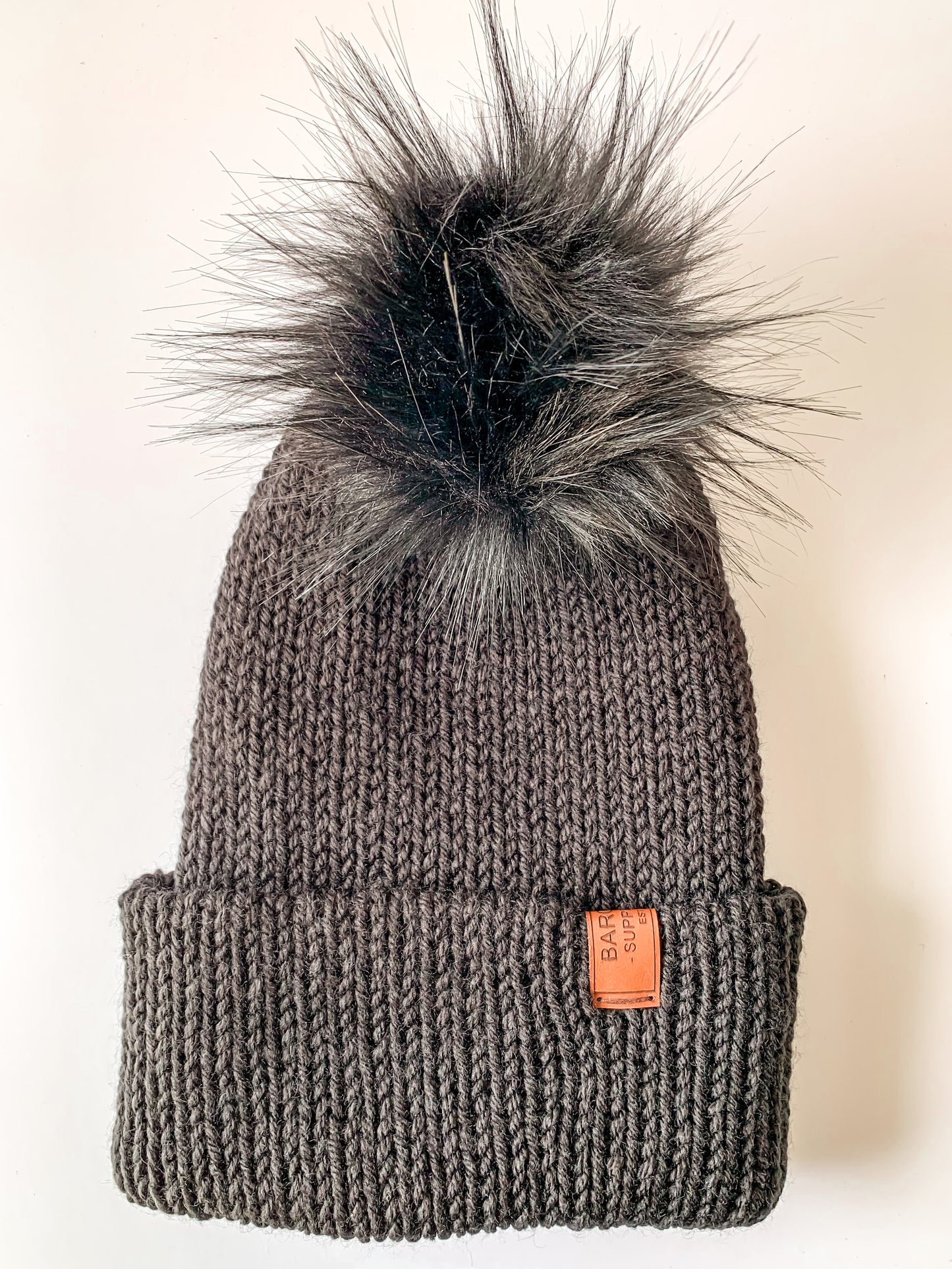 Double Knit Pom Pom Beanie - Wool Blend