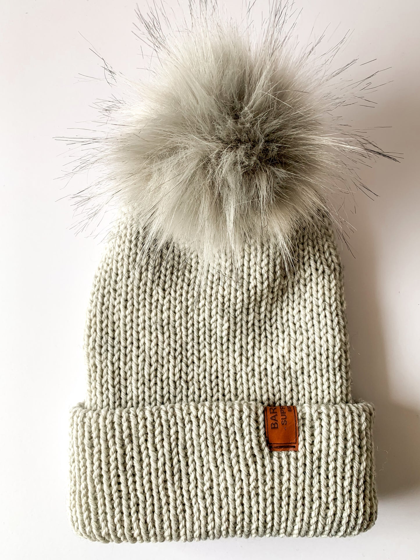 Double Knit Pom Pom Beanie - Wool Blend