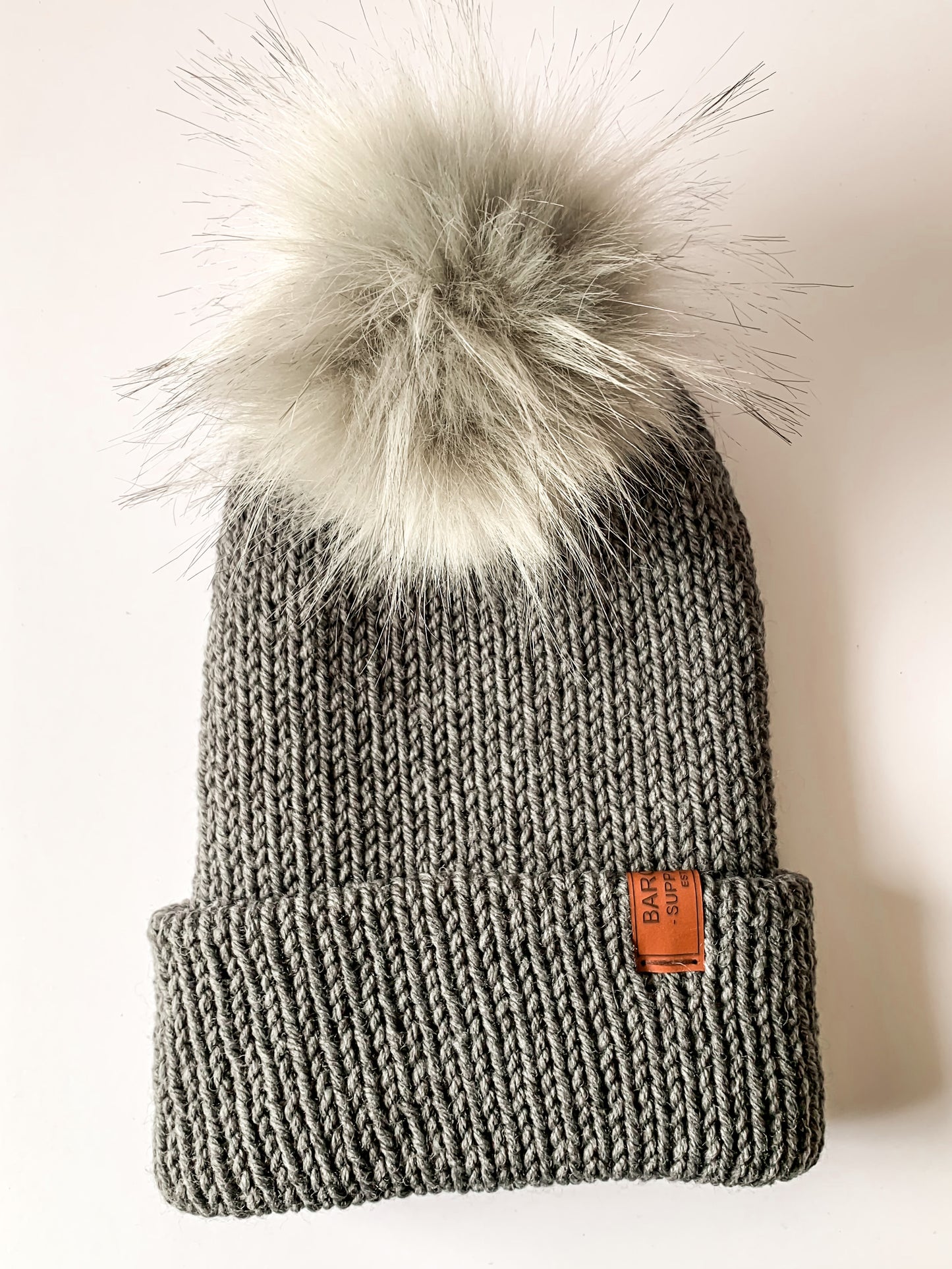 Double Knit Pom Pom Beanie - Wool Blend