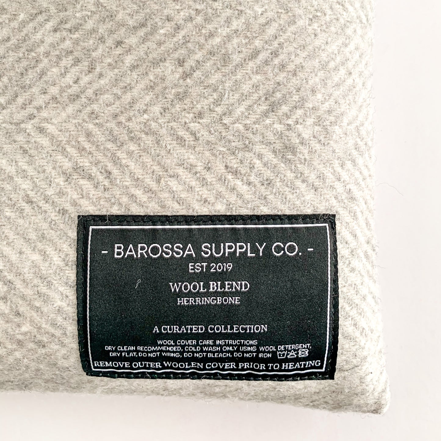 Herringbone Wool Blend Heat Pack -Snow