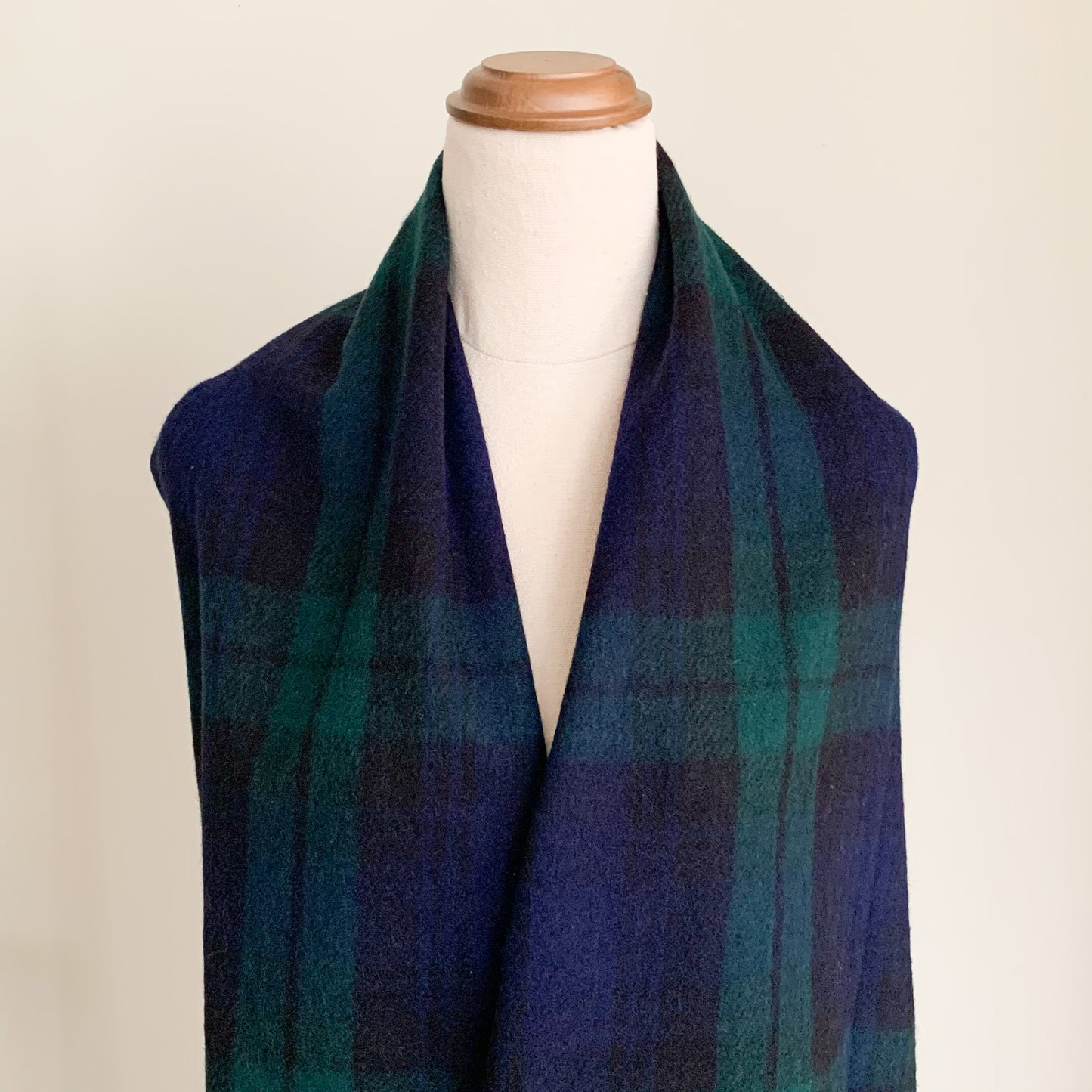Luxe Tartan Blanket Wrap - Black Watch