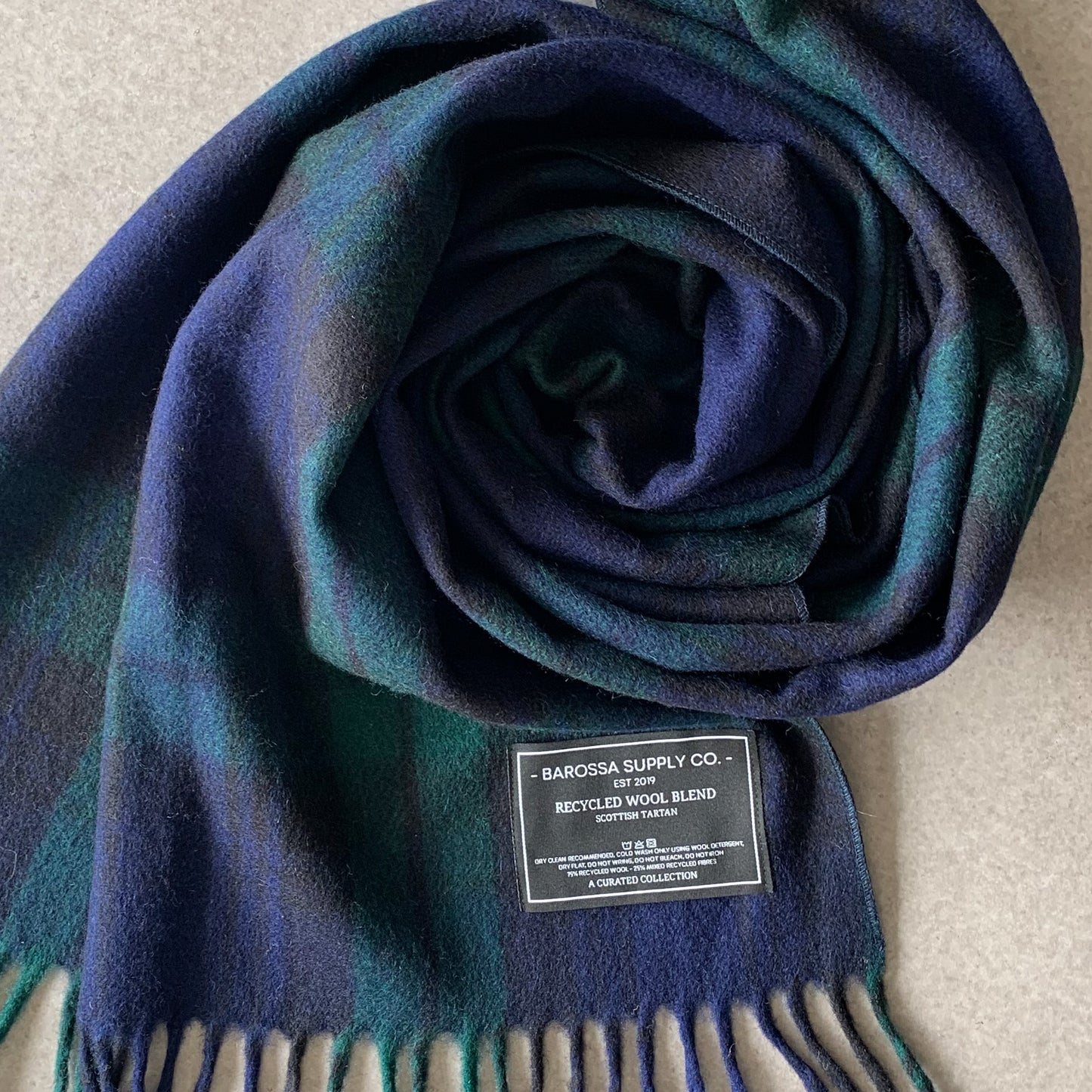 Luxe Tartan Blanket Wrap - Black Watch
