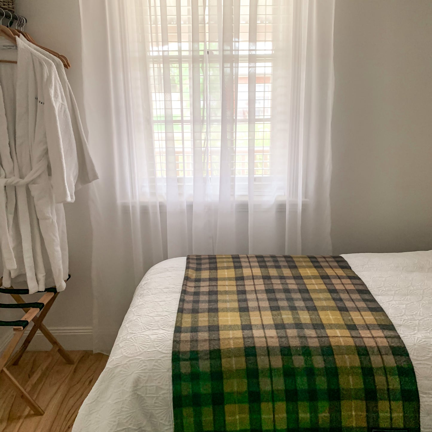 Buchanan Natural - Recycled Wool Blend Scottish Tartan Blanket