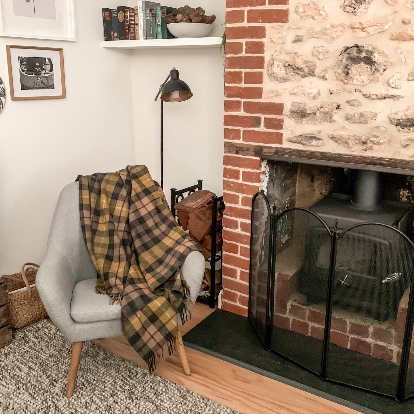 Buchanan Natural - Recycled Wool Blend Scottish Tartan Blanket