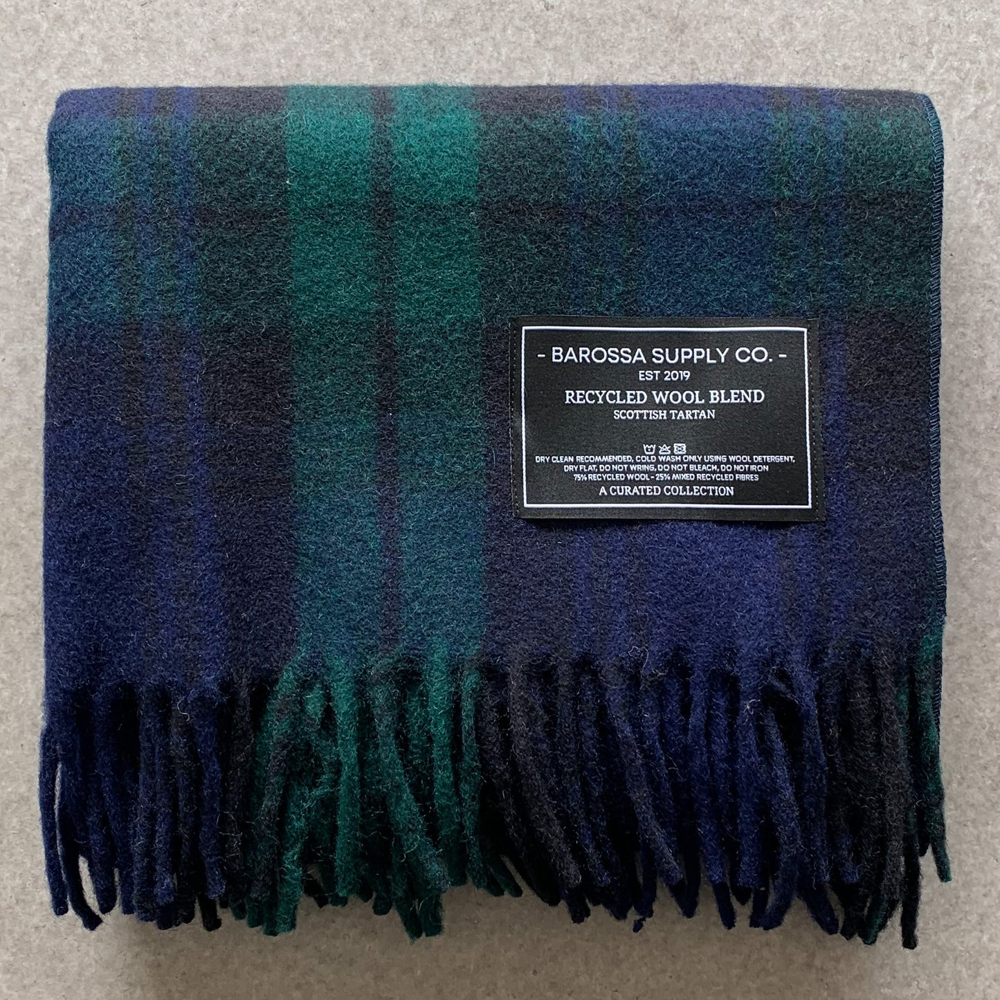 Luxe Tartan Blanket Wrap - Black Watch