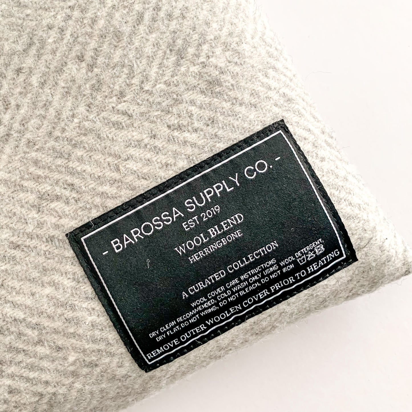 Herringbone Wool Blend Heat Pack -Snow