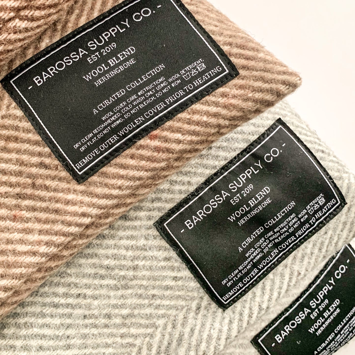 Herringbone Wool Blend Heat Pack -Snow