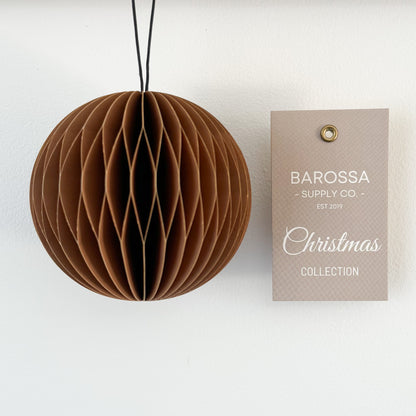 Paper Sphere Ornament - Latte