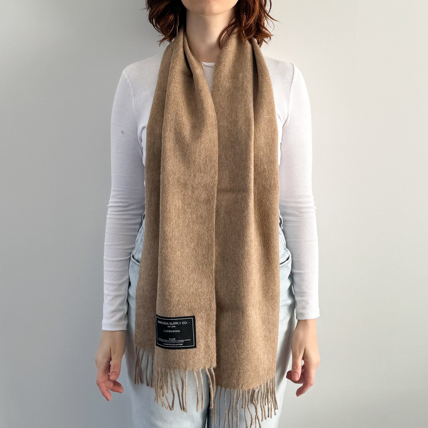 Camel - Lambswool Scarf