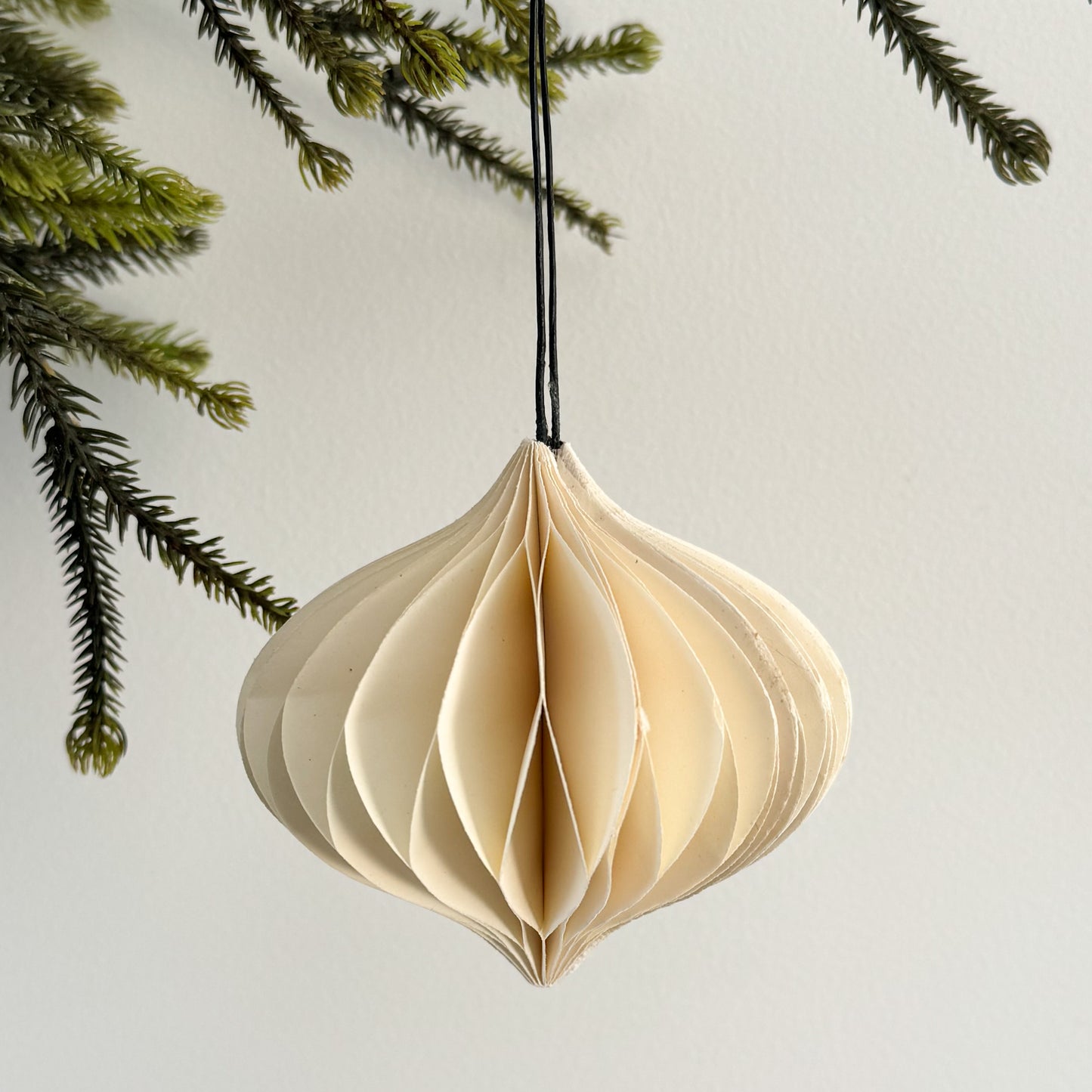 Paper Onion Ornament -  Cream