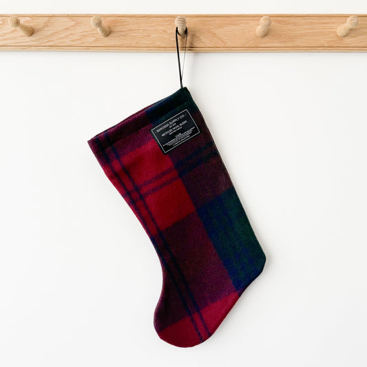 Christmas Stocking - Recycled Wool Scottish Tartan - Lindsay