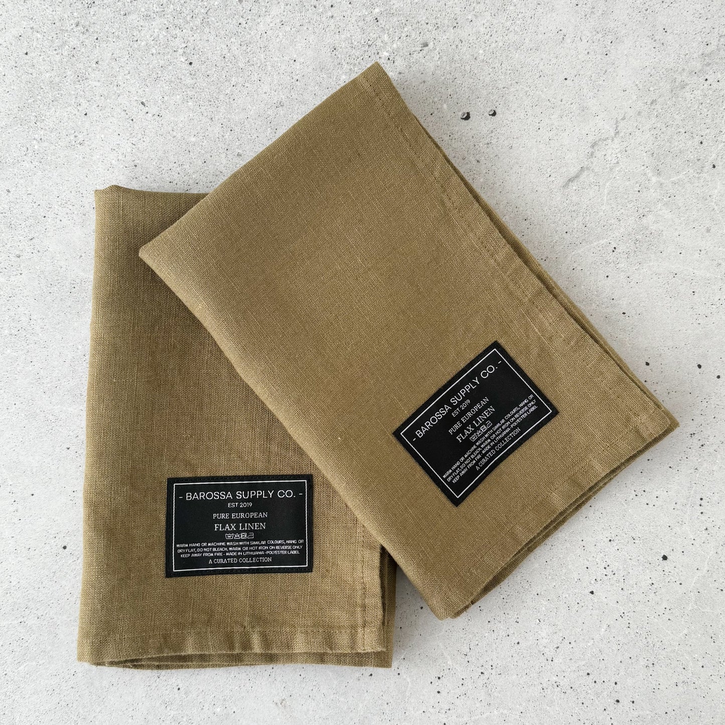 Olive - Linen Napkin set of 2