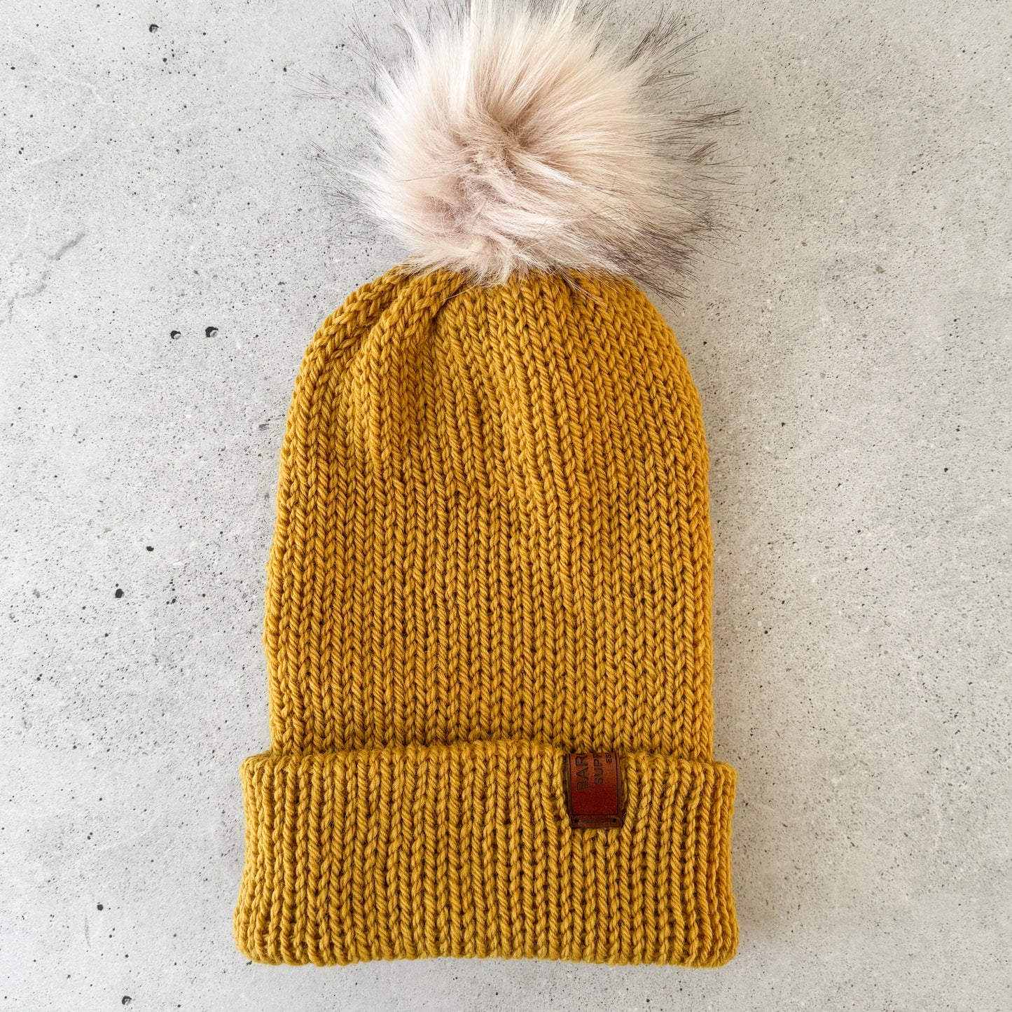 Double Knit Pom Pom Beanie - Australian Wool