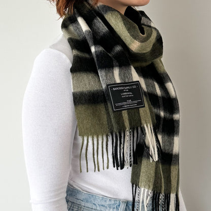 Thomson Olive - Scottish Tartan Lambswool Scarf