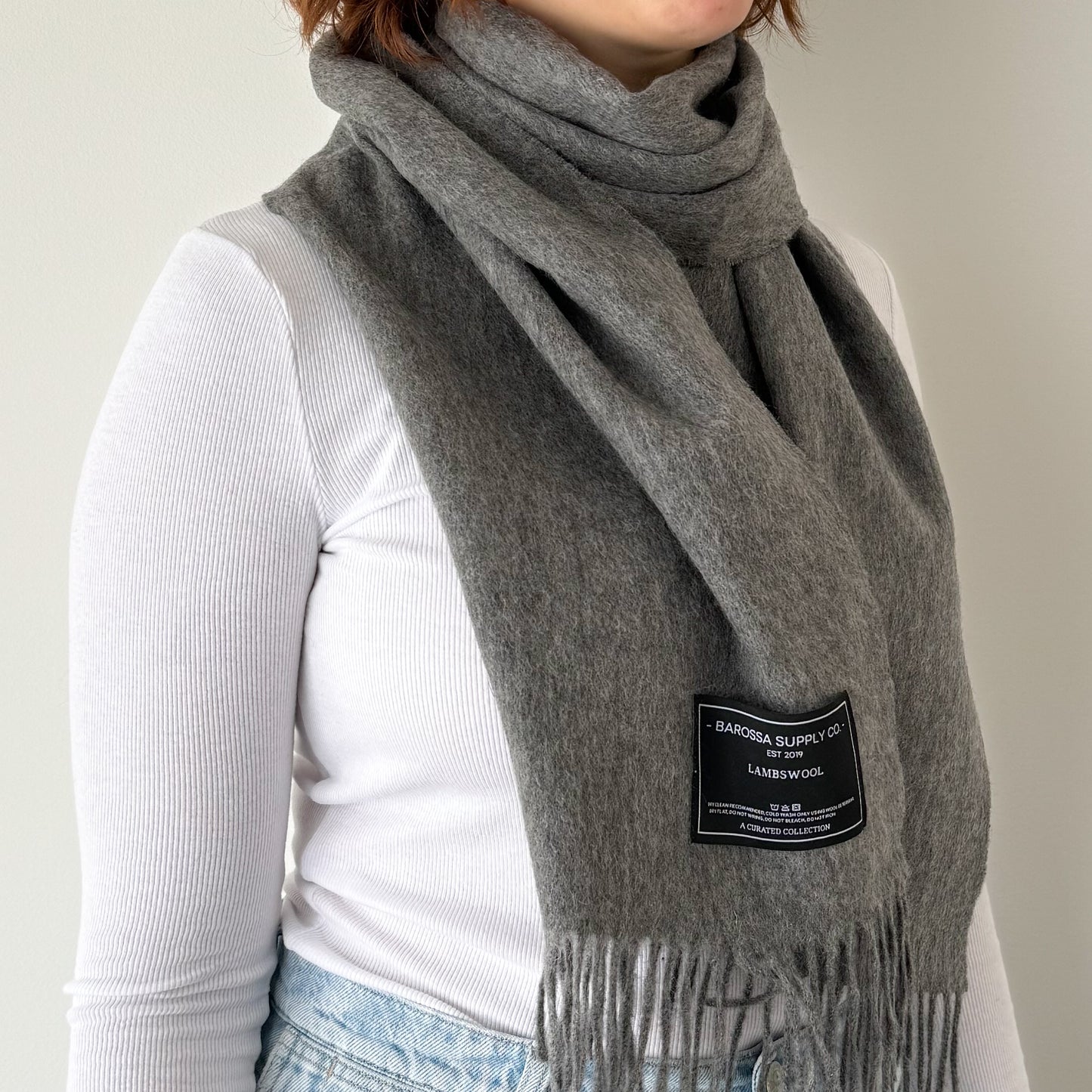 Winter Grey - Lambswool Scarf