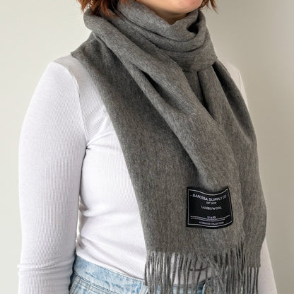 Winter Grey - Lambswool Scarf