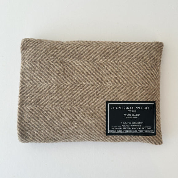 Herringbone Wool Blend Heat Pack - Natural