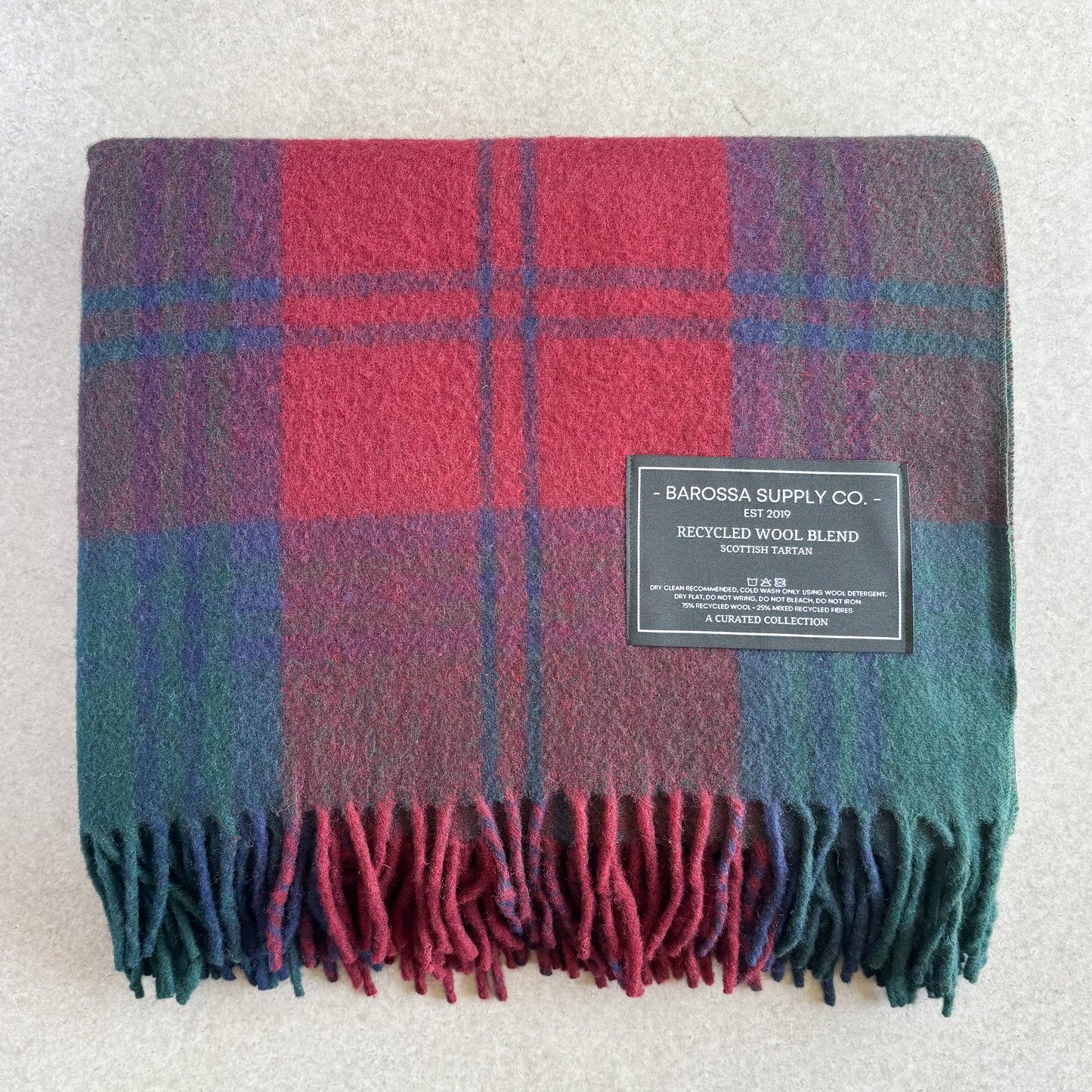 Lindsay - Recycled Wool Blend Scottish Tartan Blanket