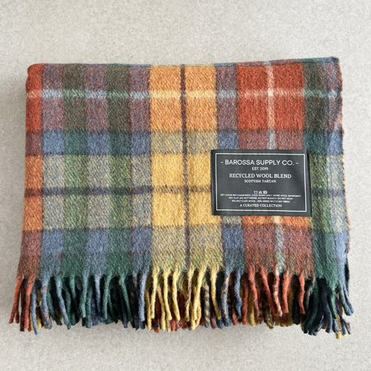 Buchanan Ancient - Recycled Wool Blend Scottish Tartan Blanket