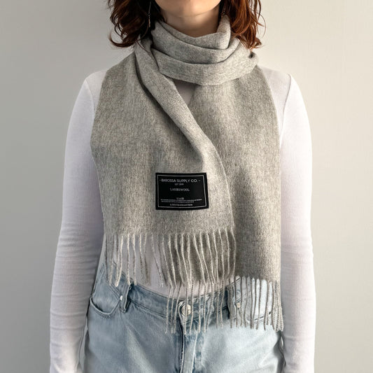 Light Grey - Lambswool Scarf