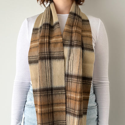 Stewart Natural Dress - Scottish Tartan Lambswool Scarf