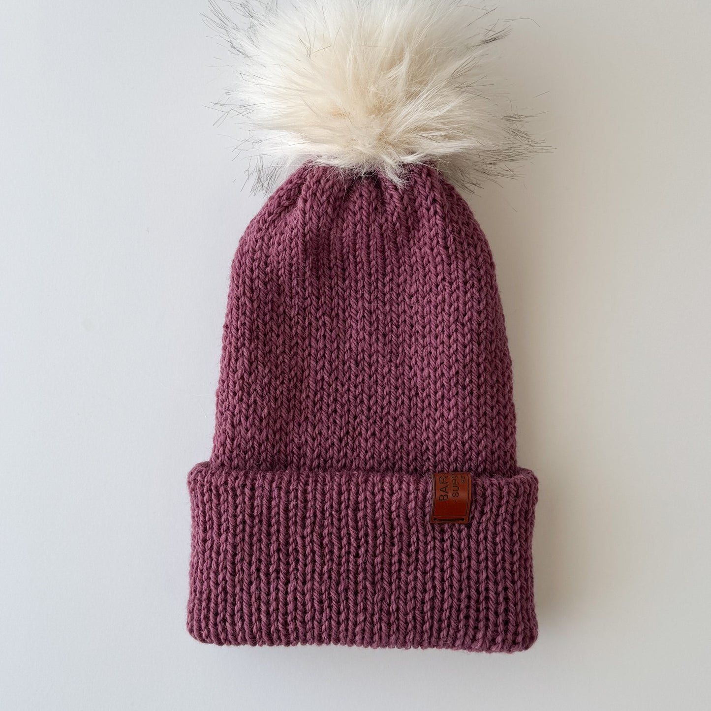 Double Knit Pom Pom Beanie - Australian Wool