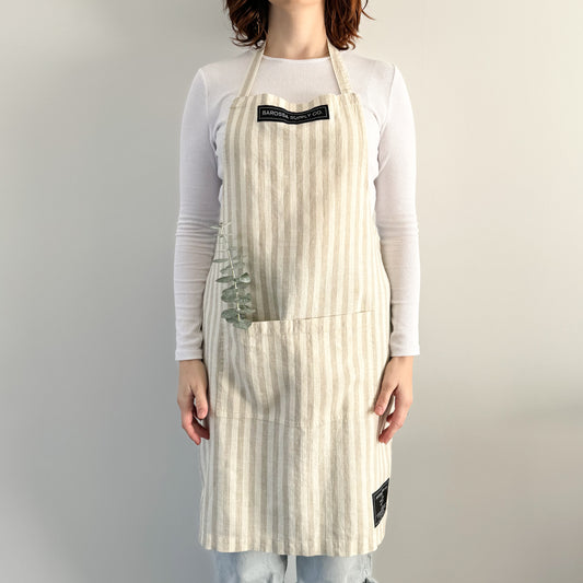 Natural Stripe - Everyday Apron