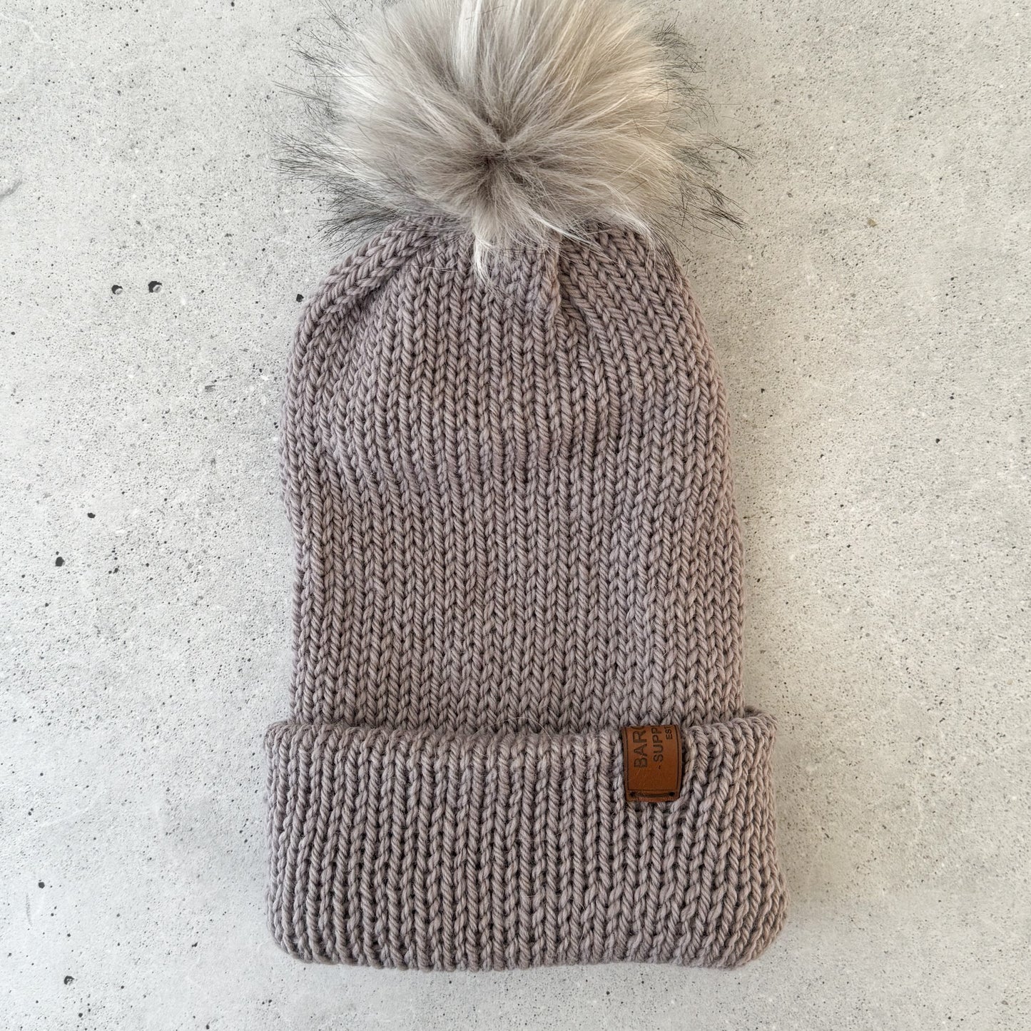 Double Knit Pom Pom Beanie - Australian Wool