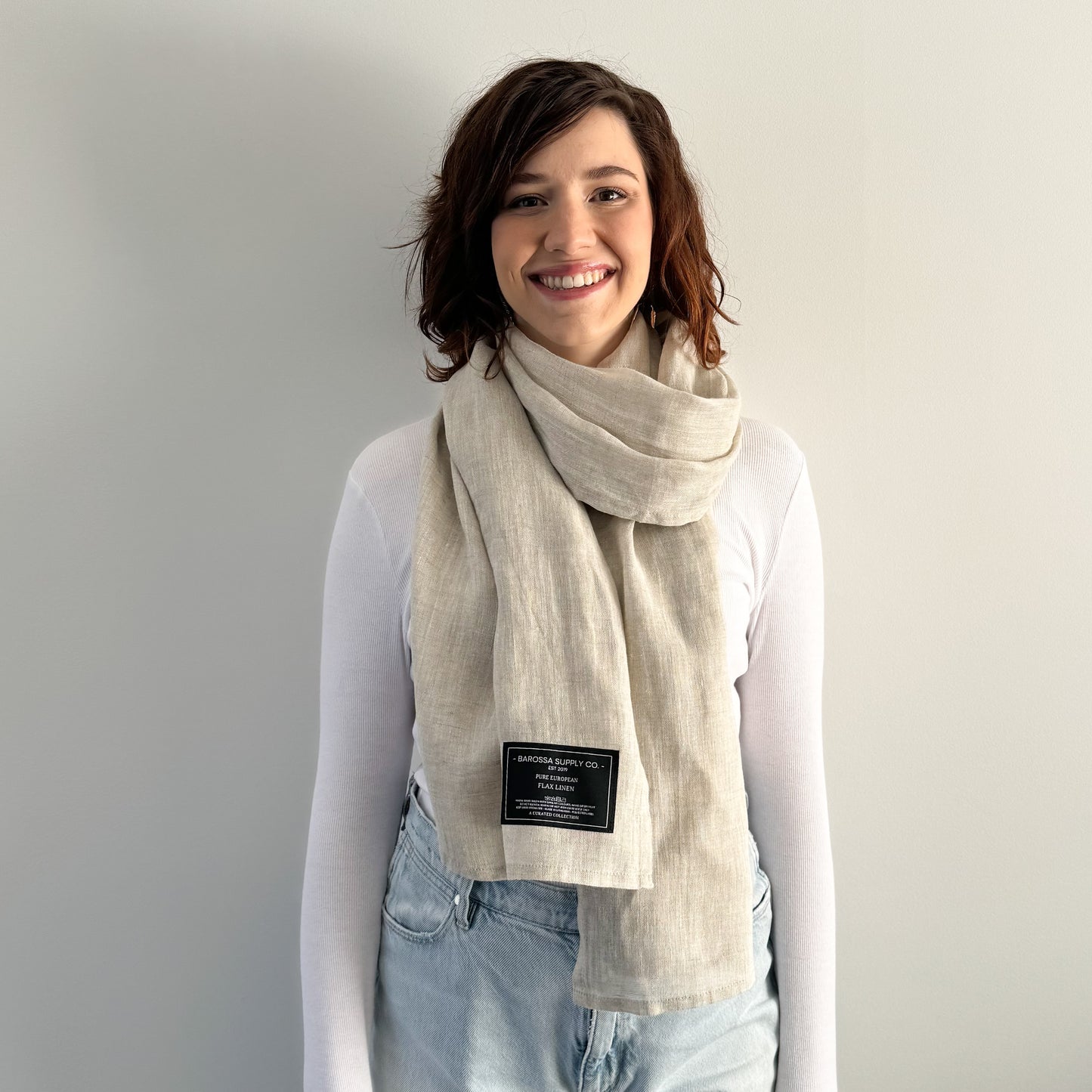 Natural - Linen Scarf