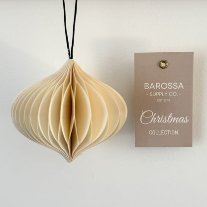 Paper Onion Ornament -  Cream