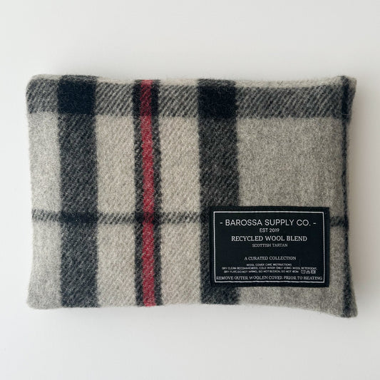 Recycled Wool Blend Scottish Tartan Heat Pack - Thomson Grey