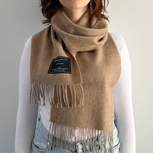 Camel - Lambswool Scarf