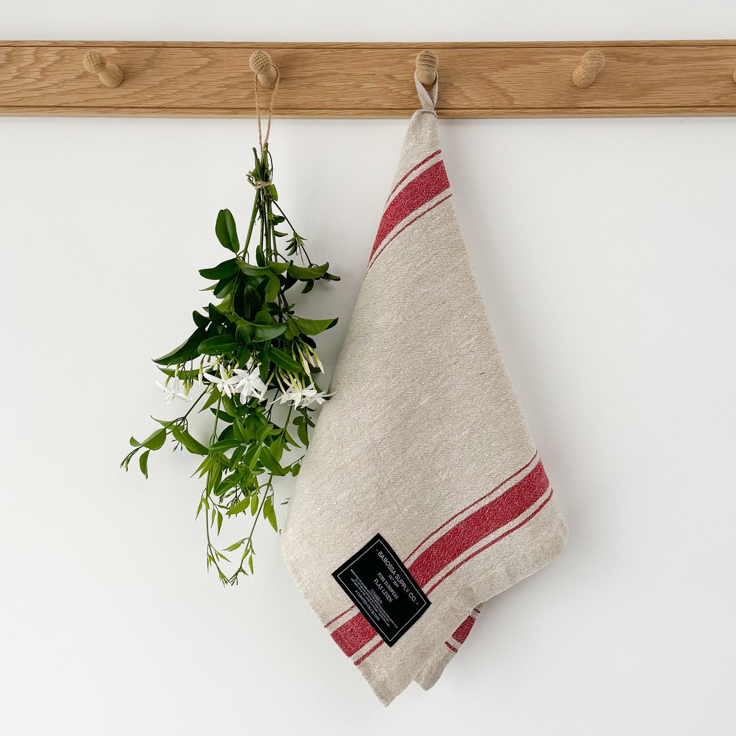 Red Provincial Stripe - Kitchen Towel