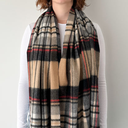 Stewart Camel - Scottish Tartan Lambswool Stole