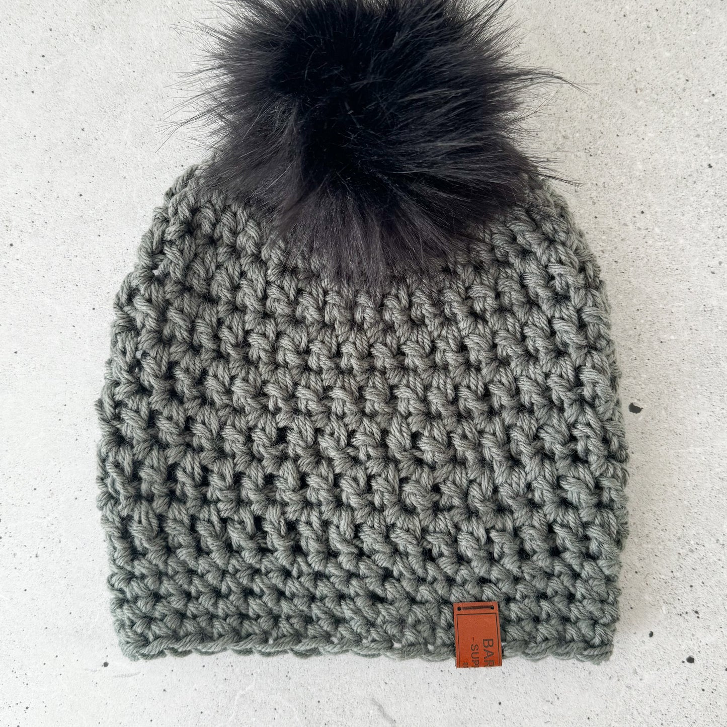 New Season Crochet Pom Pom Beanie - Wool Blend