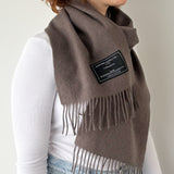 Taupe - Lambswool Scarf