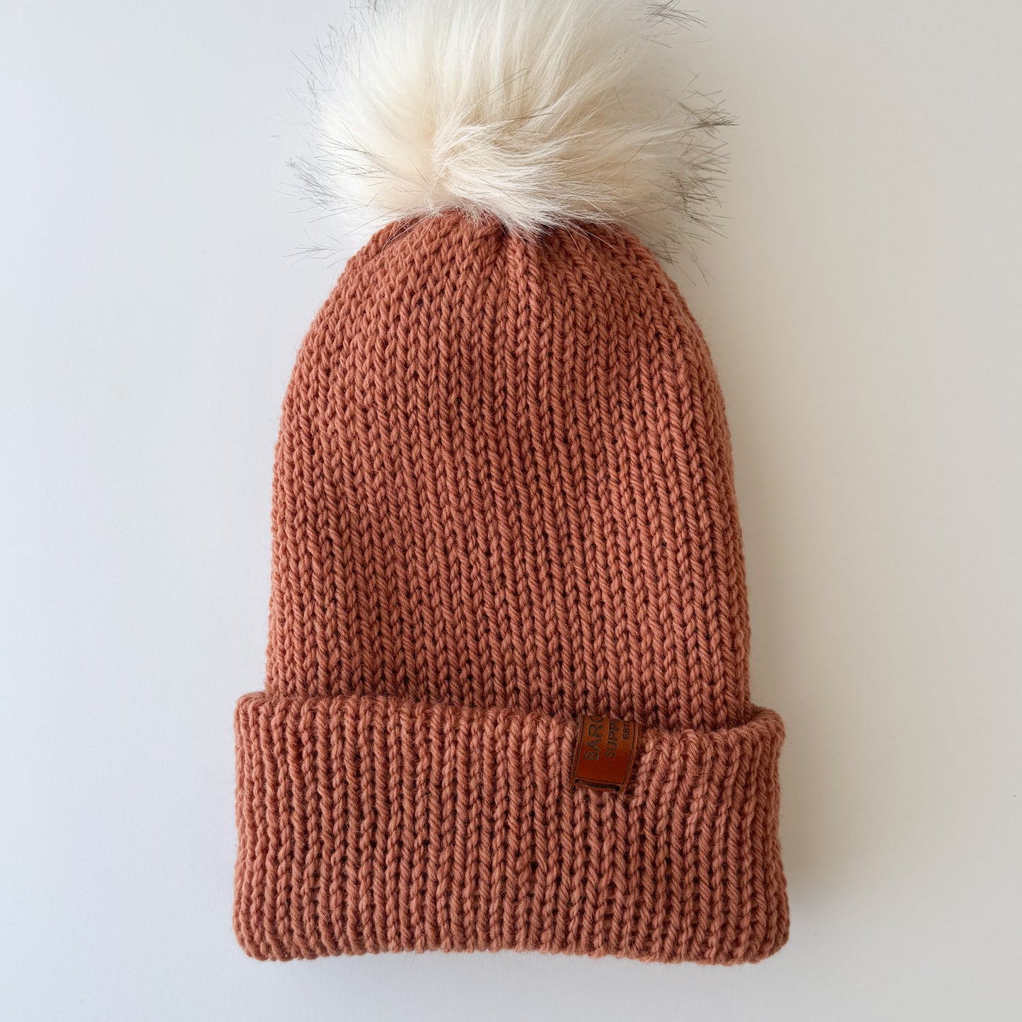 Double Knit Pom Pom Beanie - Australian Wool