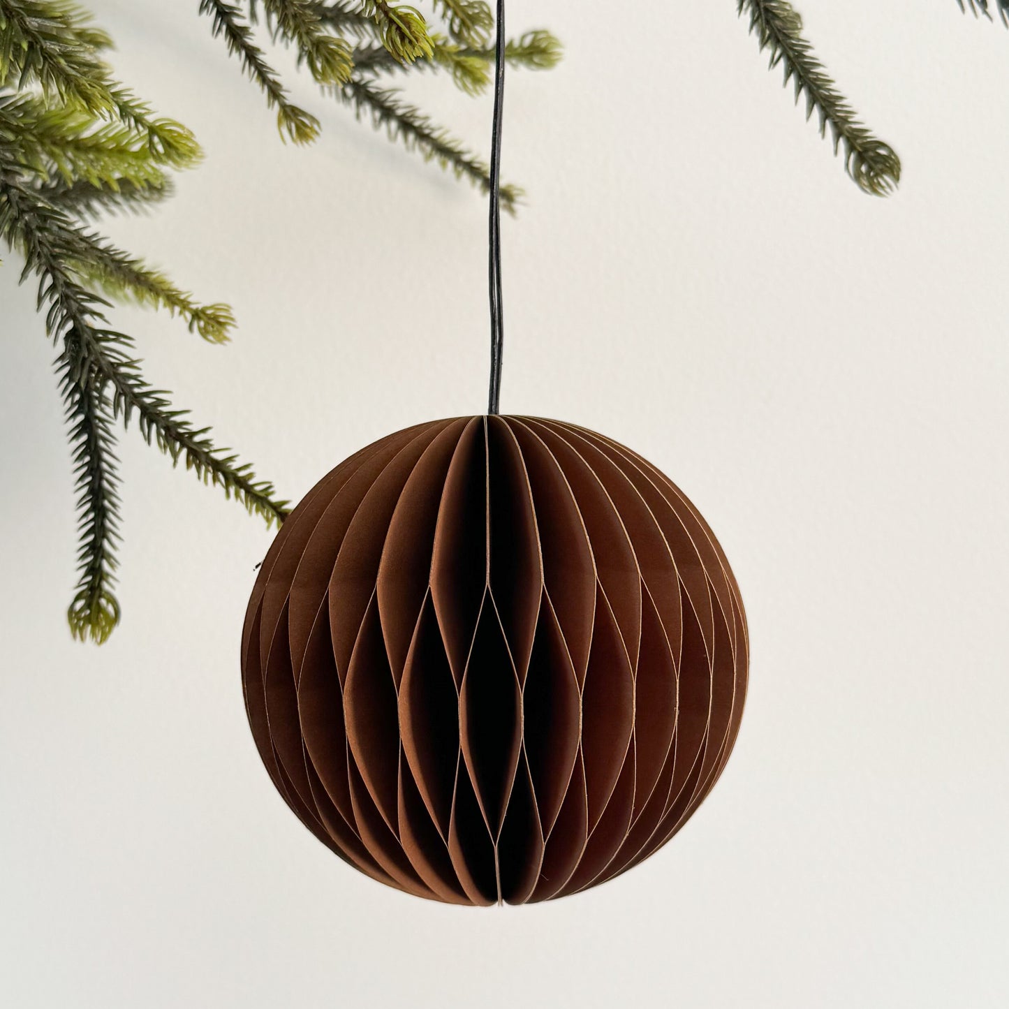 Paper Sphere Ornament - Chocolate