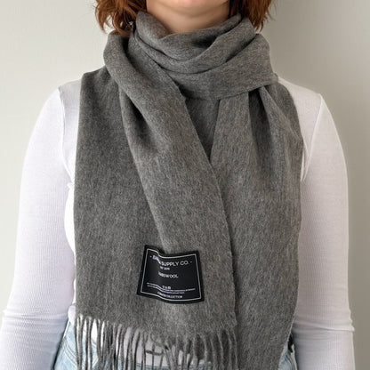 Winter Grey - Lambswool Scarf