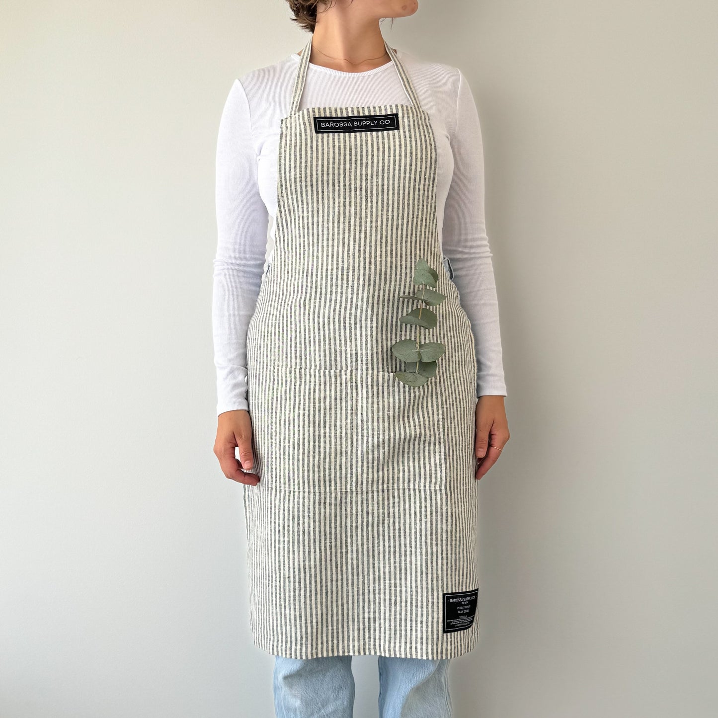 Grey & White Stripe - Everyday Apron